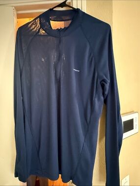 Patagonia Navy Blue Men's Zip-Neck Performance Pullover